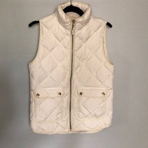 Cream J. Crew Puffer Vest